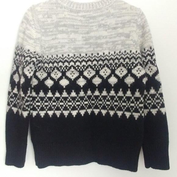 Banana Republic Women's Merino Wool Faire Isle Sweater Nordic Pattern Alpaca MED - Picture 4 of 6